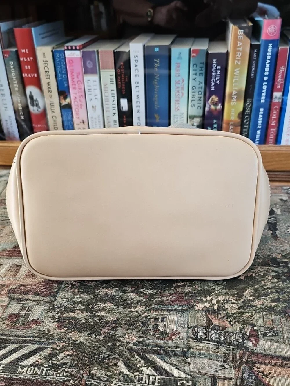 Tommy Hilfiger Black Canvas Tote with Cream Trim